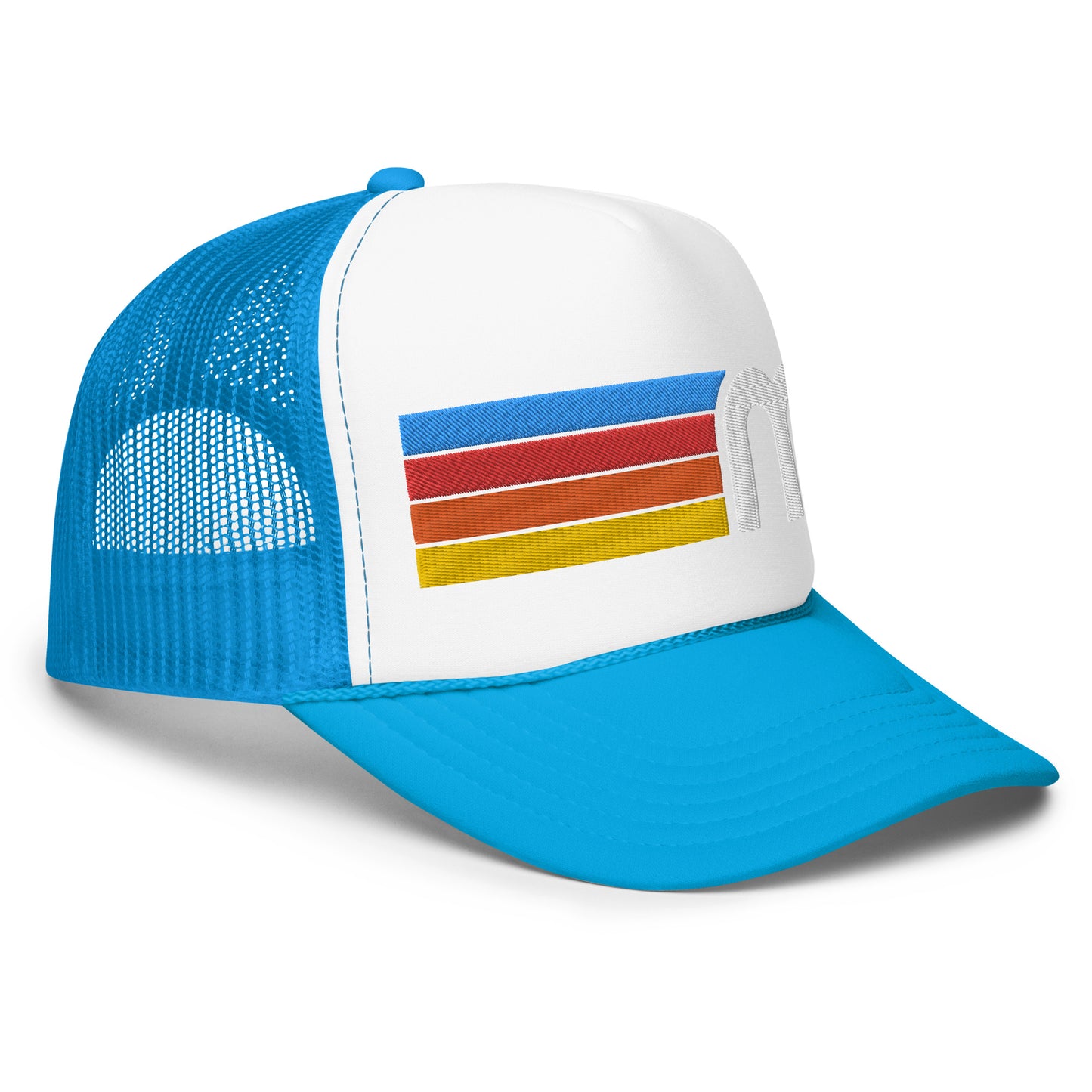 Retro Stripe Foam Trucker Hat
