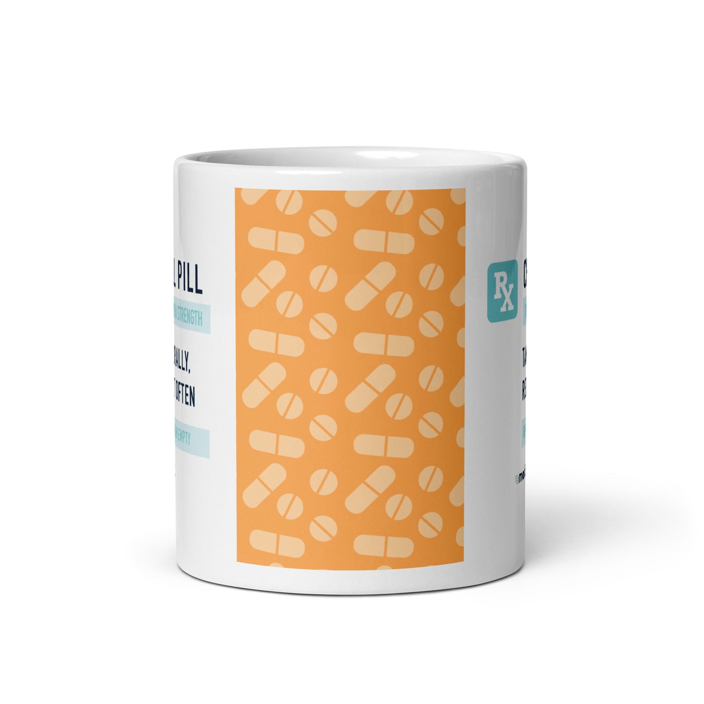 White glossy mug