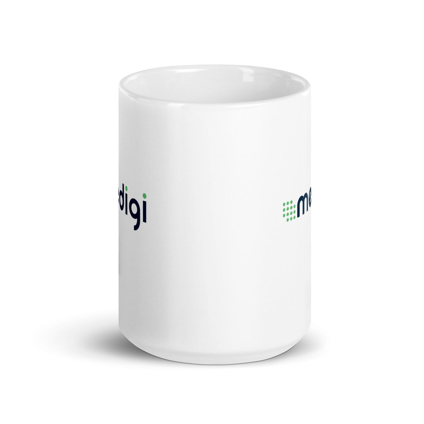 White glossy mug